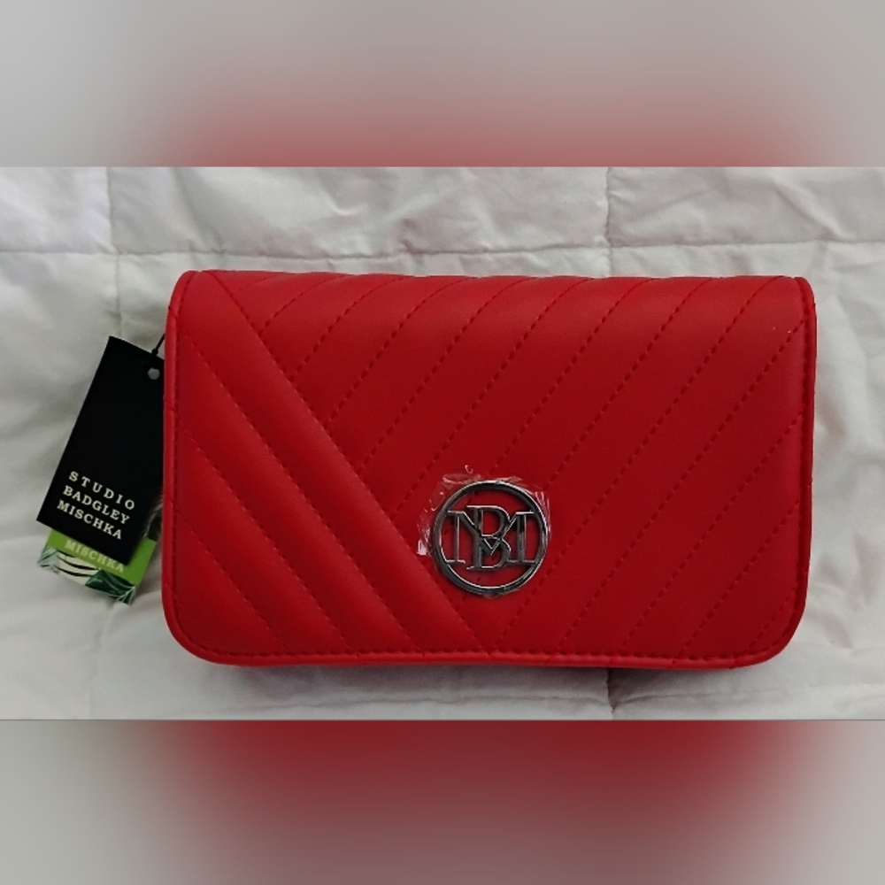 Badgley Mischka Ruby Red Crossbody Bag - image 1